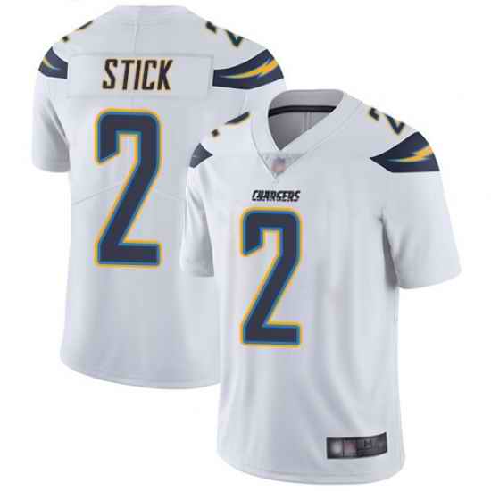 Chargers 2 Easton Stick White Men Stitched Football Vapor Untouchable Limited Jersey